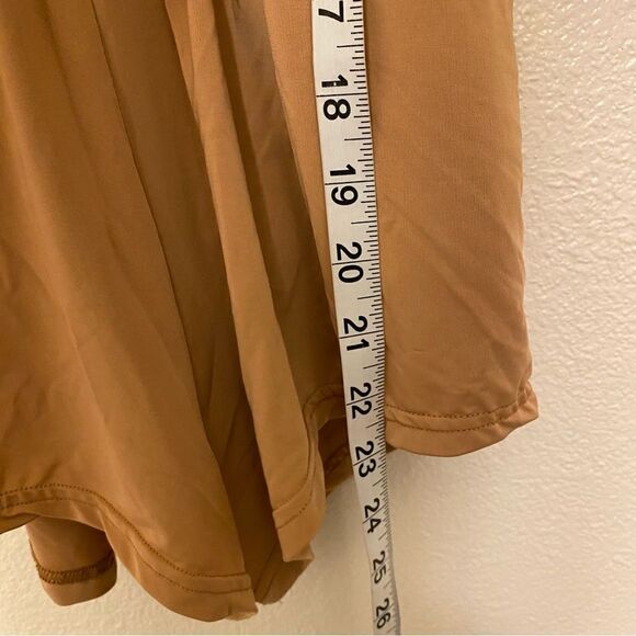 WEISSMAN Balera Dance Costume long Flounce Sleeve Romper MJ11781 tan Child LC - Picture 7 of 11